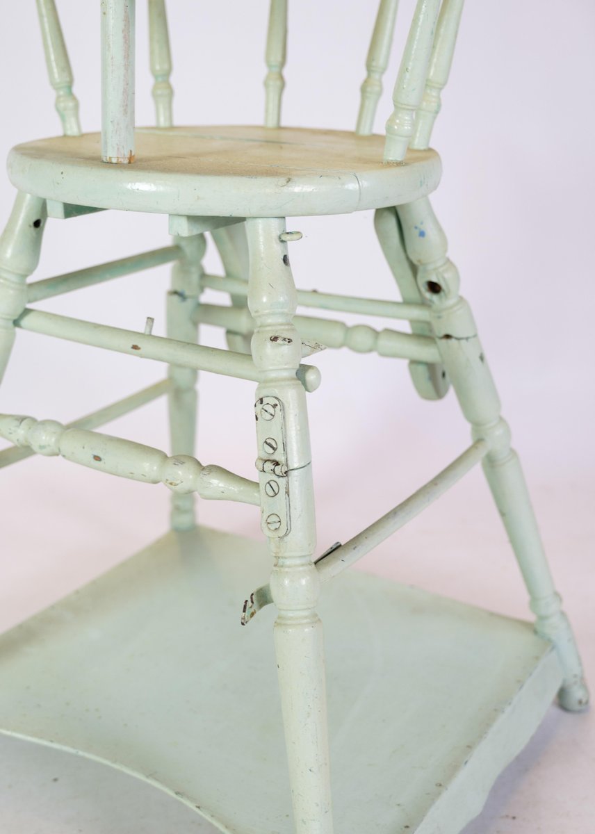 Children's Chair in Light Blue Color, 1920s-UY-1724405