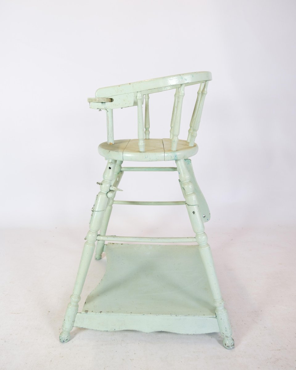 Children's Chair in Light Blue Color, 1920s-UY-1724405