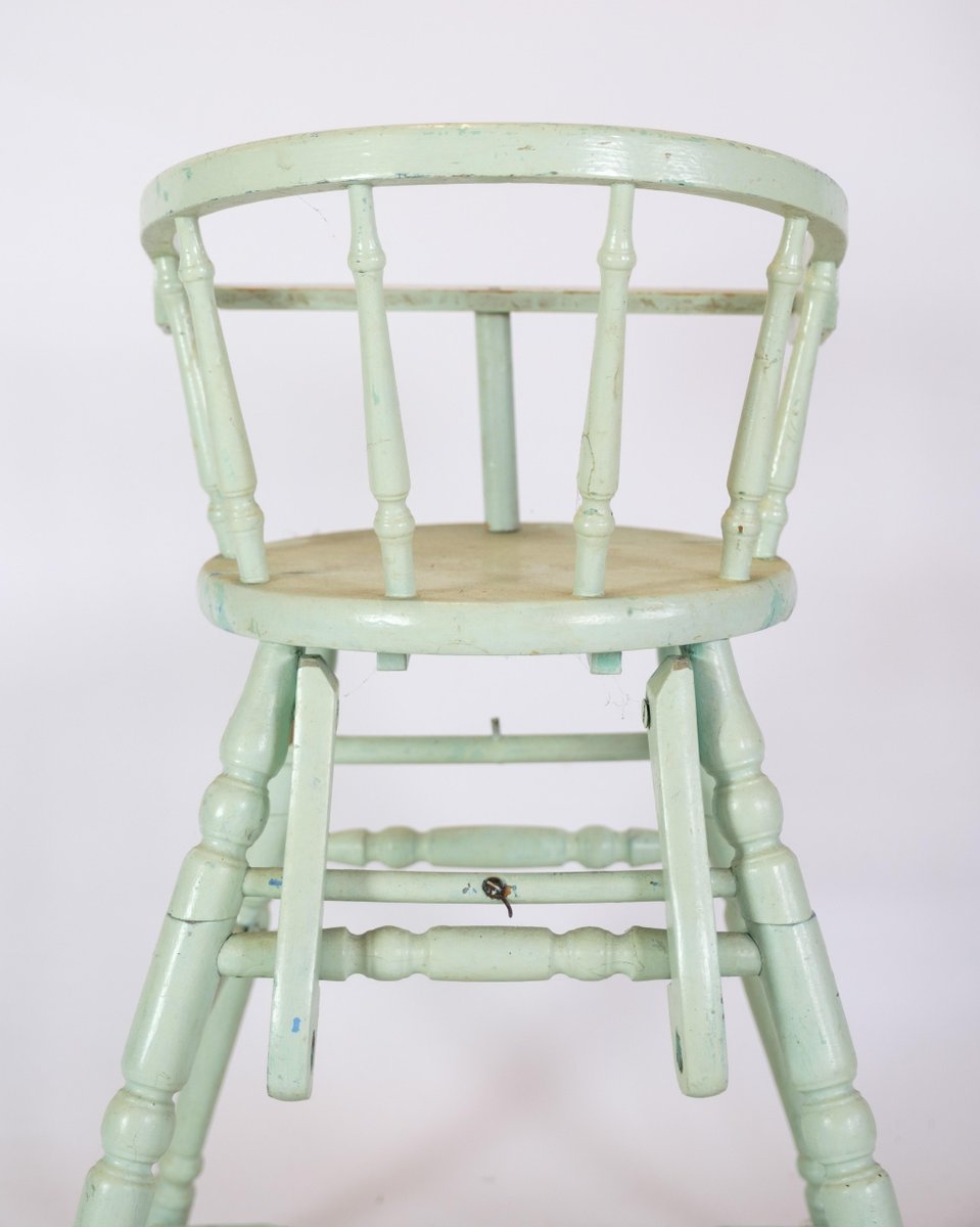 Children's Chair in Light Blue Color, 1920s-UY-1724405