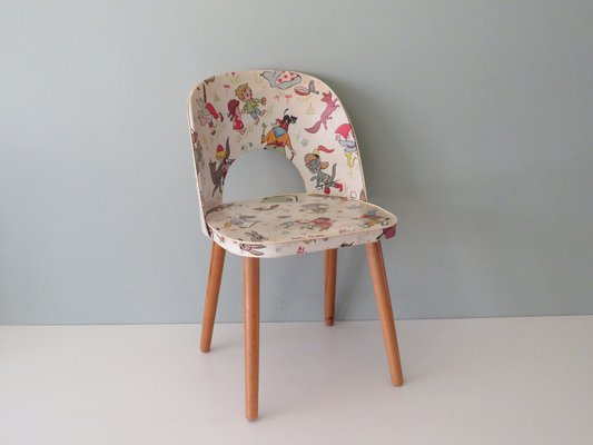 Children's Chair with Fairytale Skai Upholstery, 1950s-UKG-1240956