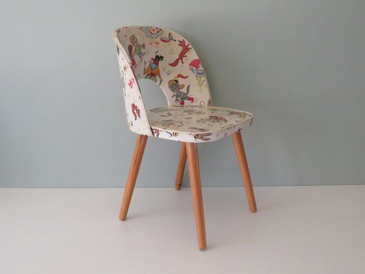 Children's Chair with Fairytale Skai Upholstery, 1950s-UKG-1240956