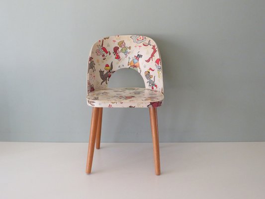 Children's Chair with Fairytale Skai Upholstery, 1950s-UKG-1240956