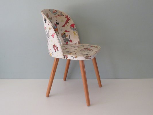 Children's Chair with Fairytale Skai Upholstery, 1950s-UKG-1240956