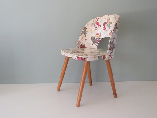 Children's Chair with Fairytale Skai Upholstery, 1950s-UKG-1240956