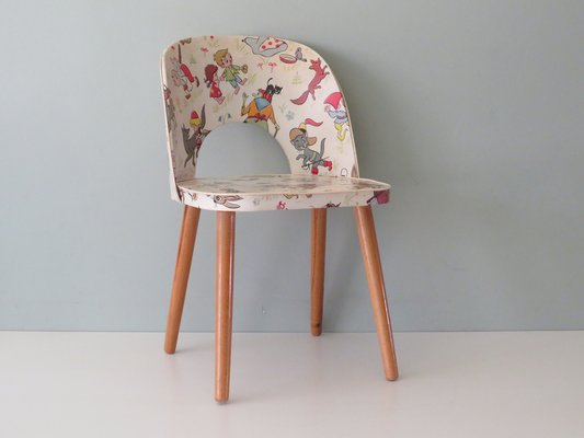 Children's Chair with Fairytale Skai Upholstery, 1950s-UKG-1240956