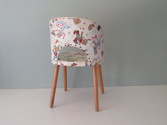 Children's Chair with Fairytale Skai Upholstery, 1950s-UKG-1240956