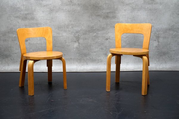 Children's Chairs by Alvar Aalto for Artek, 1960s, Set of 2-CIP-1743100