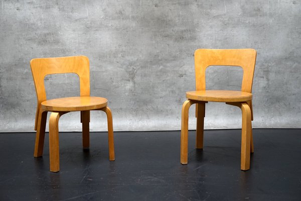 Children's Chairs by Alvar Aalto for Artek, 1960s, Set of 2-CIP-1743100