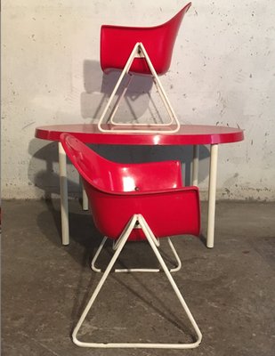 Children's Table & Chairs by Walter Papst for Wilkhahn, 1960s, Set of 3-VAM-588531