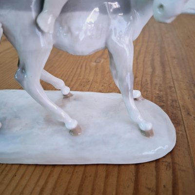 Children with Donkey Figurine in Porcelain from Lladro, Spain, 1960s-FRB-1780428