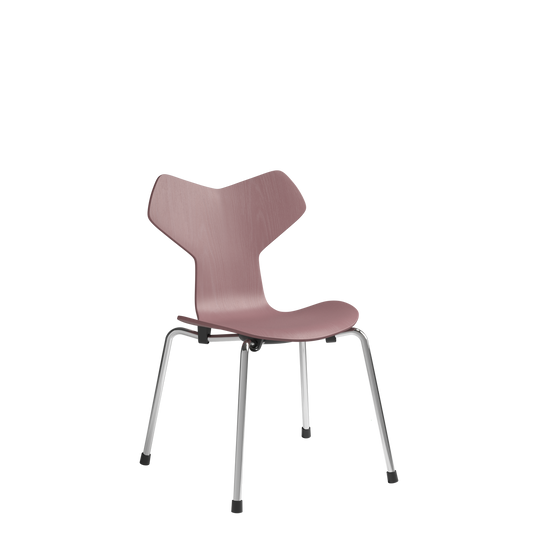 Grand Prix Children's Chair by Fritz Hansen #Chrome/630 Wild Rose