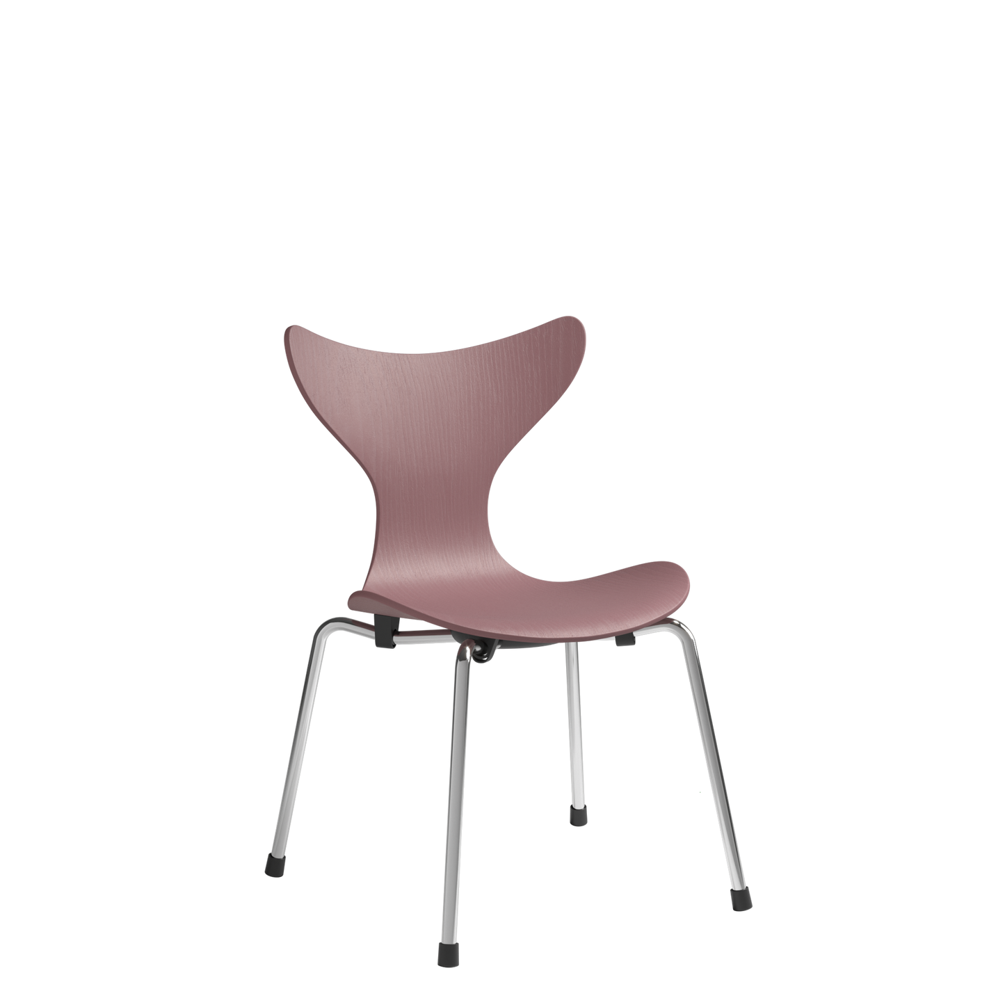 Lilje Children's Chair by Fritz Hansen #Chrome/630 Wild Rose