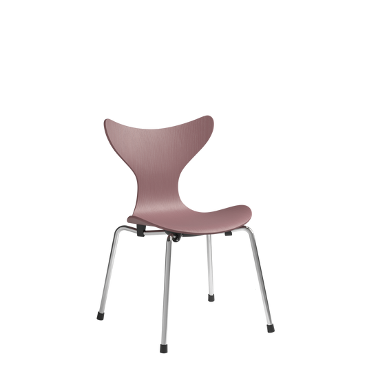 Lilje Children's Chair by Fritz Hansen #Chrome/630 Wild Rose