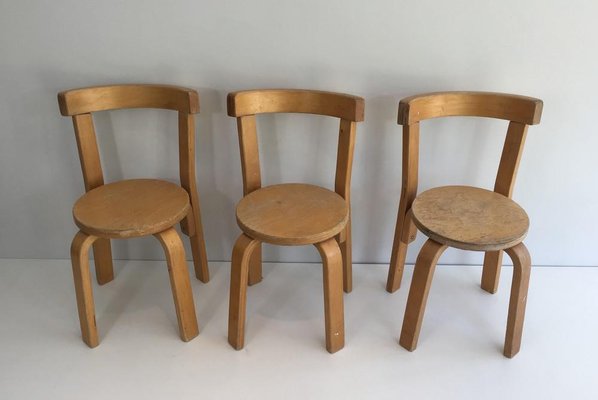 Childrens Chairs, 1970s, Set of 3-BA-697563