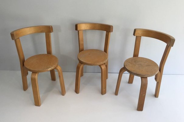 Childrens Chairs, 1970s, Set of 3-BA-697563