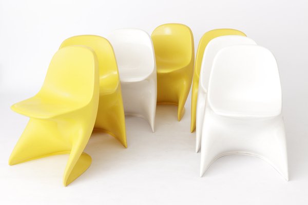 Childrens Chairs Cassalino by Alexander Begge for Manufacturer Casala, Germany, 1970s, Set of 7-DOM-1729619