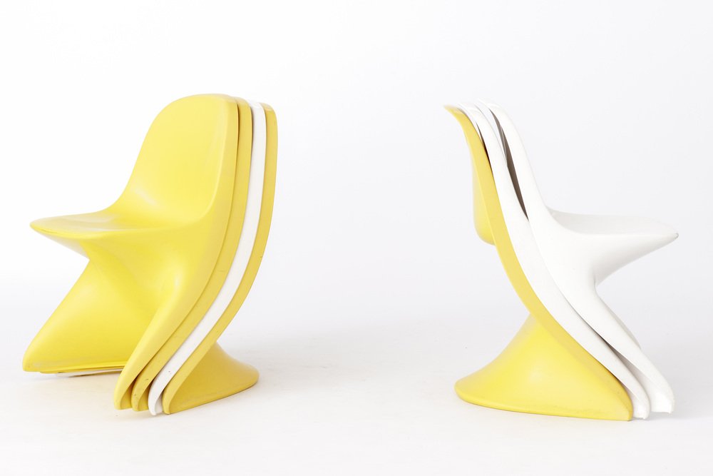 Childrens Chairs Cassalino by Alexander Begge for Manufacturer Casala, Germany, 1970s, Set of 7