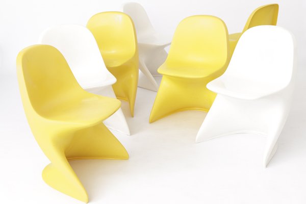 Childrens Chairs Cassalino by Alexander Begge for Manufacturer Casala, Germany, 1970s, Set of 7-DOM-1729619