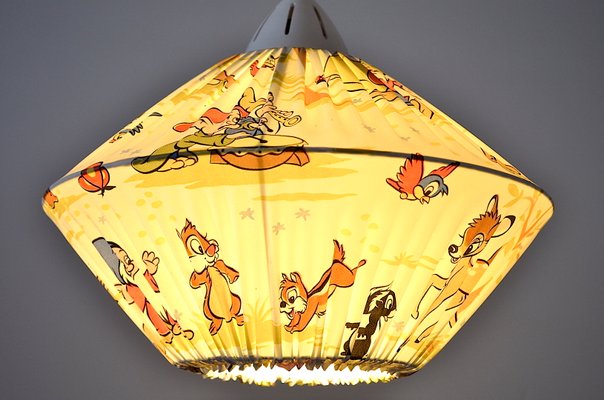 Childrens Room Ceiling Lamp with Walt Disney Decoration, 1950s-OV-628217