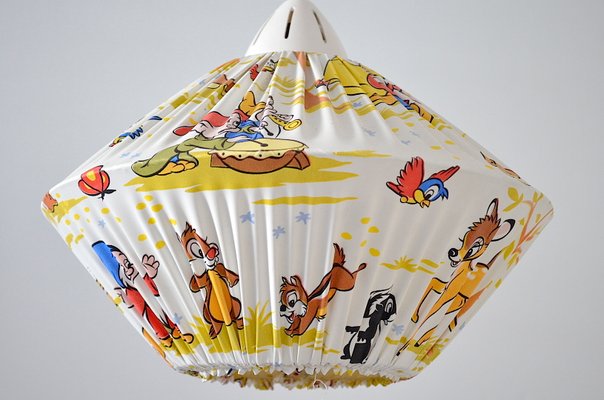 Childrens Room Ceiling Lamp with Walt Disney Decoration, 1950s-OV-628217