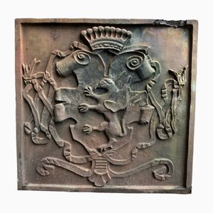 Chimney Fireback in Cast Iron, 1900s-SDV-1802356