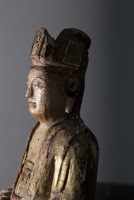 Chinese Artist, Guanyin Bodhisattva, 16th Century, Polychrome Wooden Statue-RCE-1730006