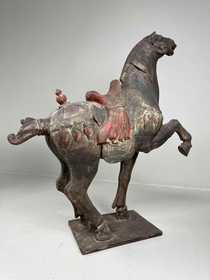 Chinese Artist, Tang Style Wooden Horse, Early 19th Century, Wood & Gesso-DWL-1397543