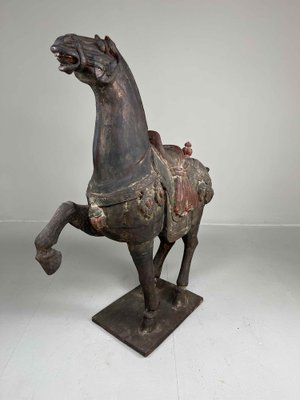 Chinese Artist, Tang Style Wooden Horse, Early 19th Century, Wood & Gesso-DWL-1397543