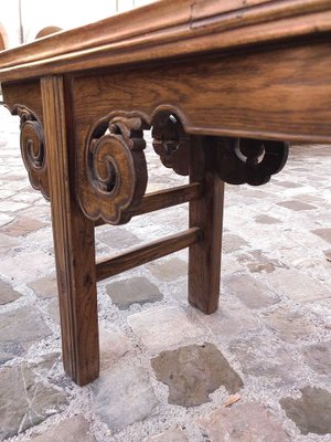 Chinese Bench in Chestnut Wood Built in Interlocking System without Nails, 18th Century-ZFY-1755172