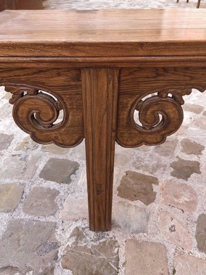 Chinese Bench in Chestnut Wood Built in Interlocking System without Nails, 18th Century-ZFY-1755172