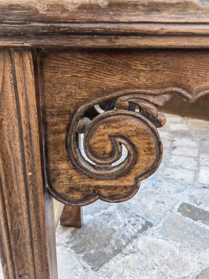 Chinese Bench in Chestnut Wood Built in Interlocking System without Nails, 18th Century-ZFY-1755172