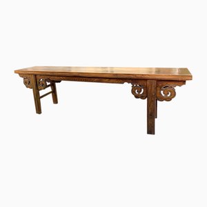 Chinese Bench in Chestnut Wood Built in Interlocking System without Nails, 18th Century-ZFY-1755172