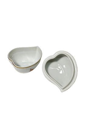 Chinese Bouquet Apponyi Multi-Colored Porcelain Heart Shaped Bonbonniere from Herend-UCH-1224536