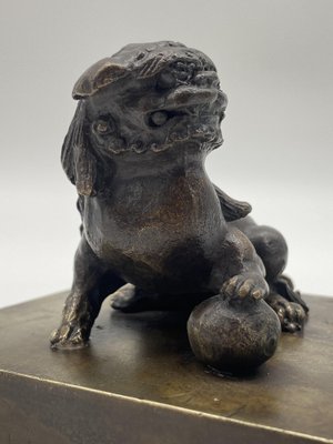 Chinese Bronze Figure of a Foo Dog, 1920s-CZ-1806331