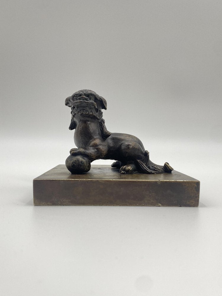 Chinese Bronze Figure of a Foo Dog, 1920s