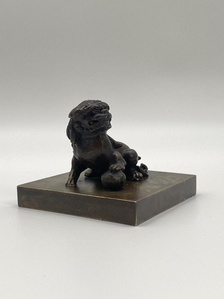 Chinese Bronze Figure of a Foo Dog, 1920s