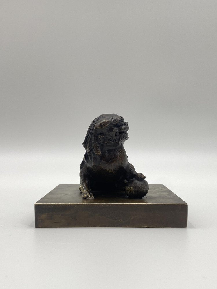 Chinese Bronze Figure of a Foo Dog, 1920s