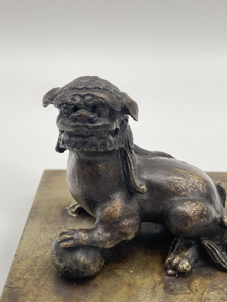 Chinese Bronze Figure of a Foo Dog, 1920s