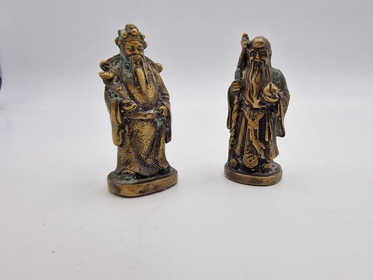 Chinese Bronze Statues, 1800s, Set of 2-RKF-1778103