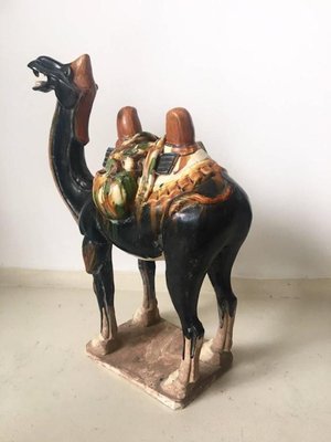 Chinese Camel Figure with a Sancai Glaze, 1960s-LL-1721117