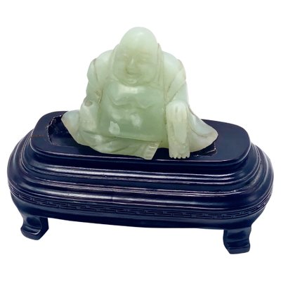 Chinese Carved Jade Figure of Laughing Buddha, Budai, 1900s-UR-1320851