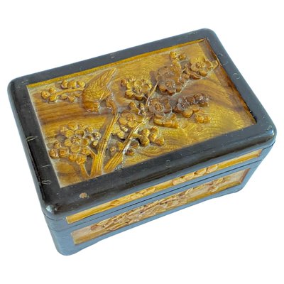 Chinese Carved Wood Jewelry Box, China, 1930s-UR-1367257