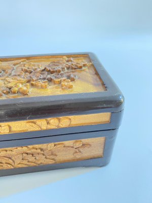 Chinese Carved Wood Jewelry Box, China, 1930s-UR-1367257