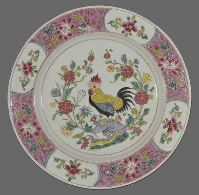 Chinese Ceramic Plates, Mid-20th Century, Set of 3-ZCI-2029267