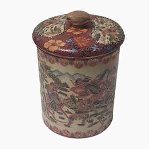 Chinese Cloisonne Lidded Box with Gold-Plated Knob, 1920s-QDP-713028