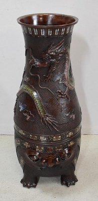 Chinese Copper Cloisonné Vase, Late 19th Century-RVK-849483