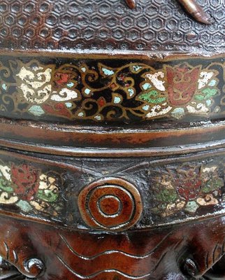 Chinese Copper Cloisonné Vase, Late 19th Century-RVK-849483