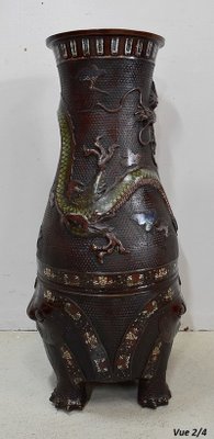 Chinese Copper Cloisonné Vase, Late 19th Century-RVK-849483