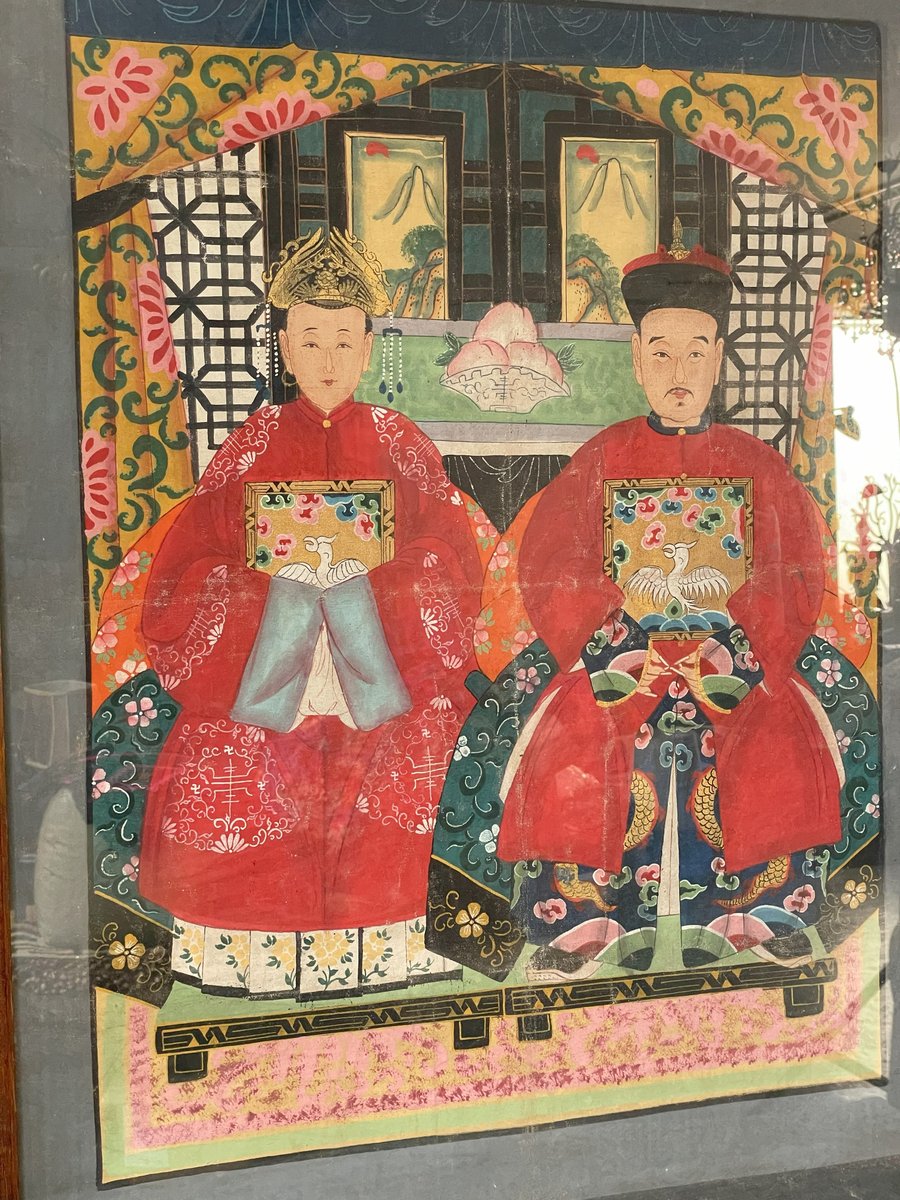 Chinese Couple, 1800s, Painting