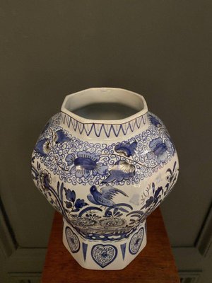 Chinese Delft Decor Fô dog Vase, Mid-20th Century-QKG-1765004